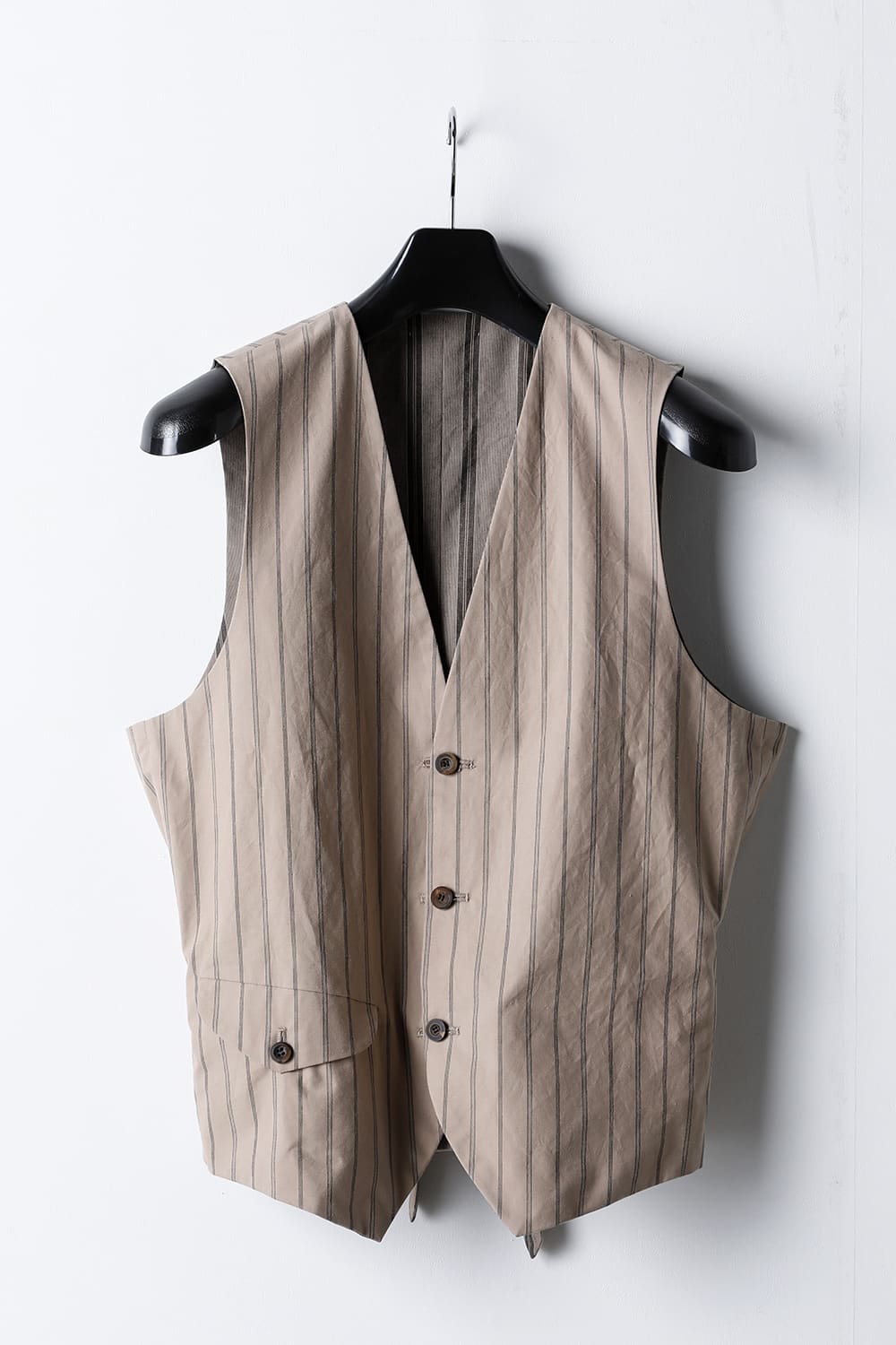 リバーシブル ジレ ストライプ