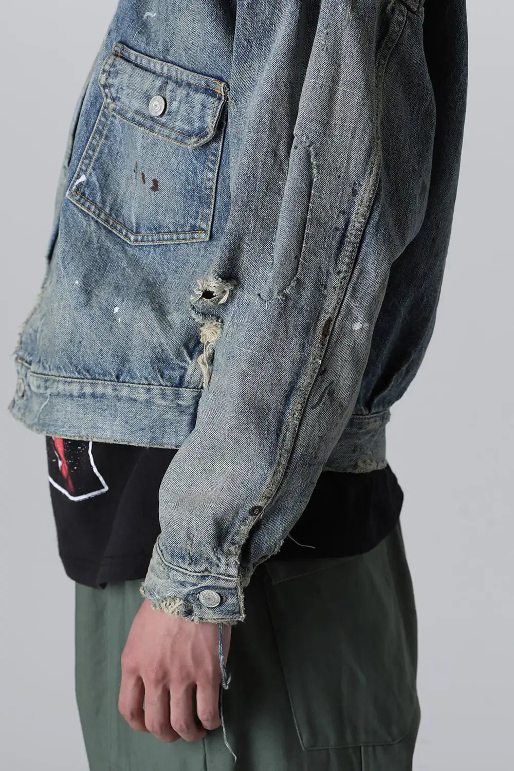 BerBerJin × SAINT Mxxxxxx Damage Denim Jacket