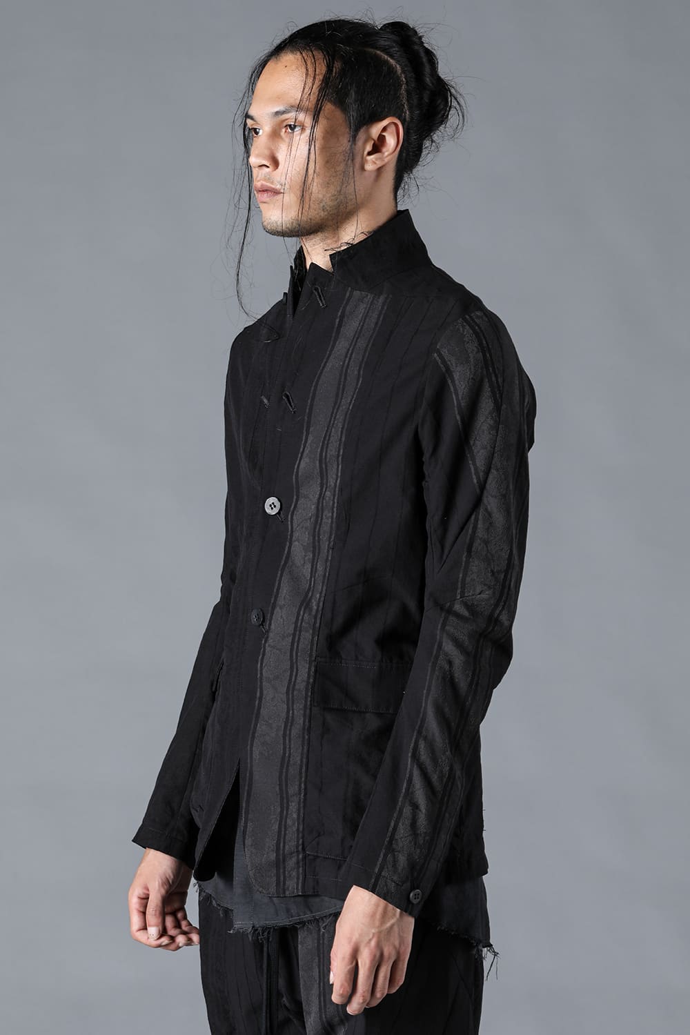 Crack Random Stripe Jacquard Jacket