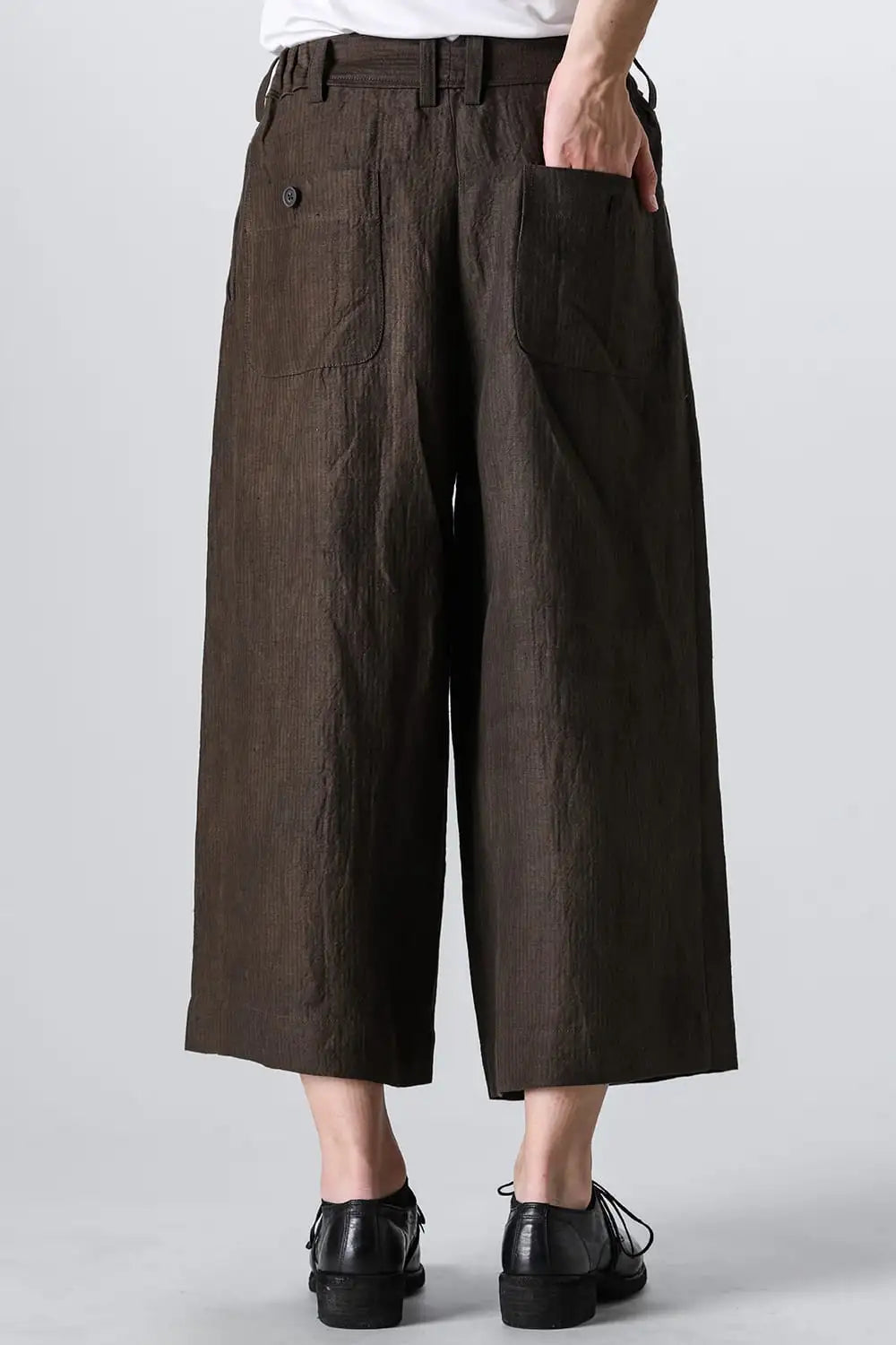 プレーテッドエクストラワイドレッグトラウザーズ