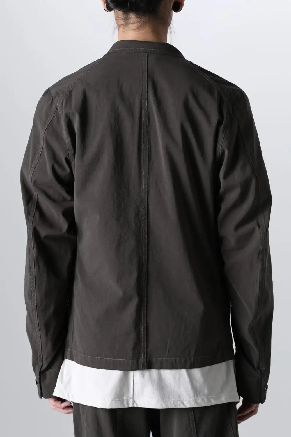 強撚ドライコットン ジャケット  オリーブドラブ