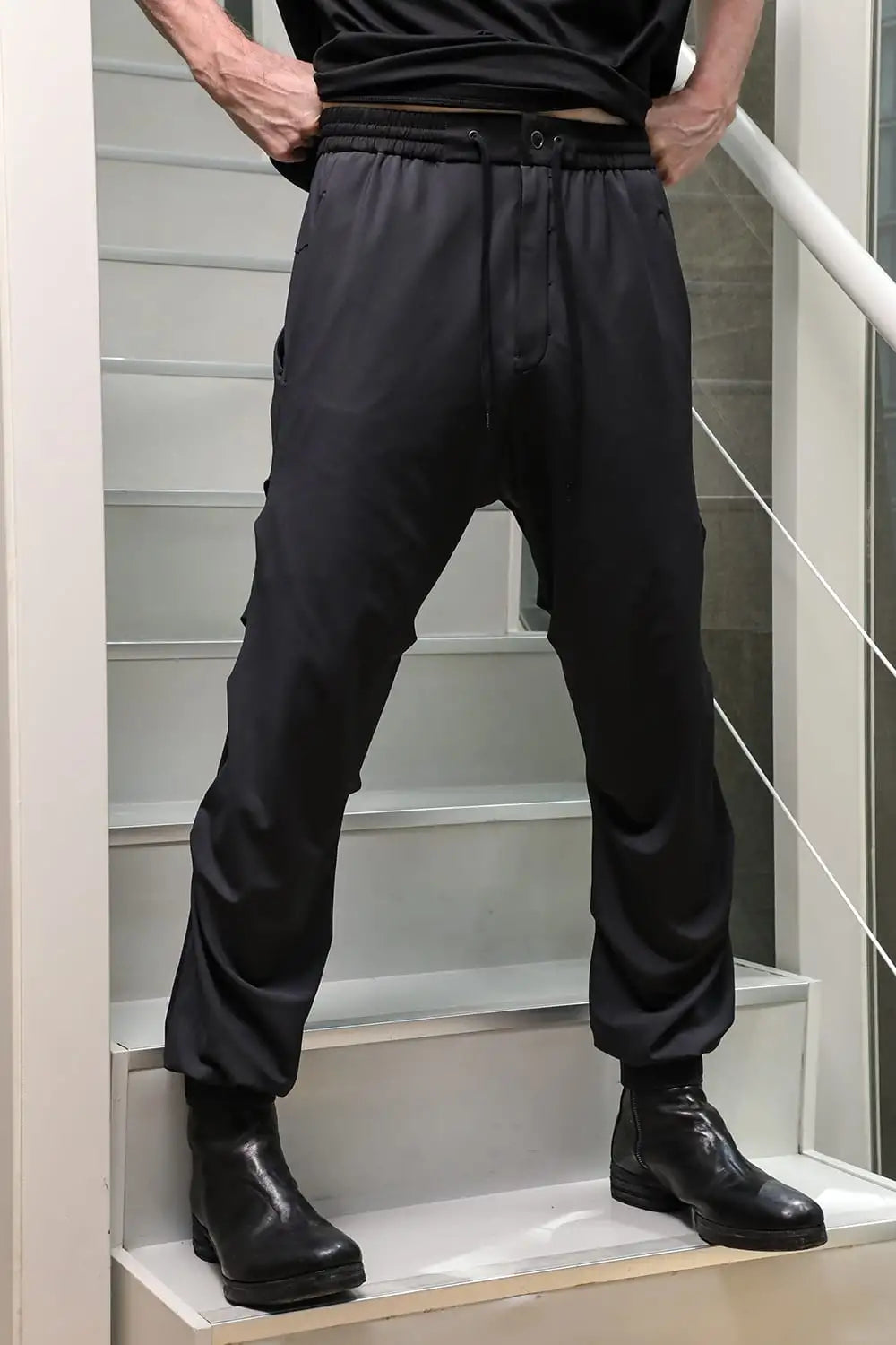 Jogger pants hybrid yarn jersey