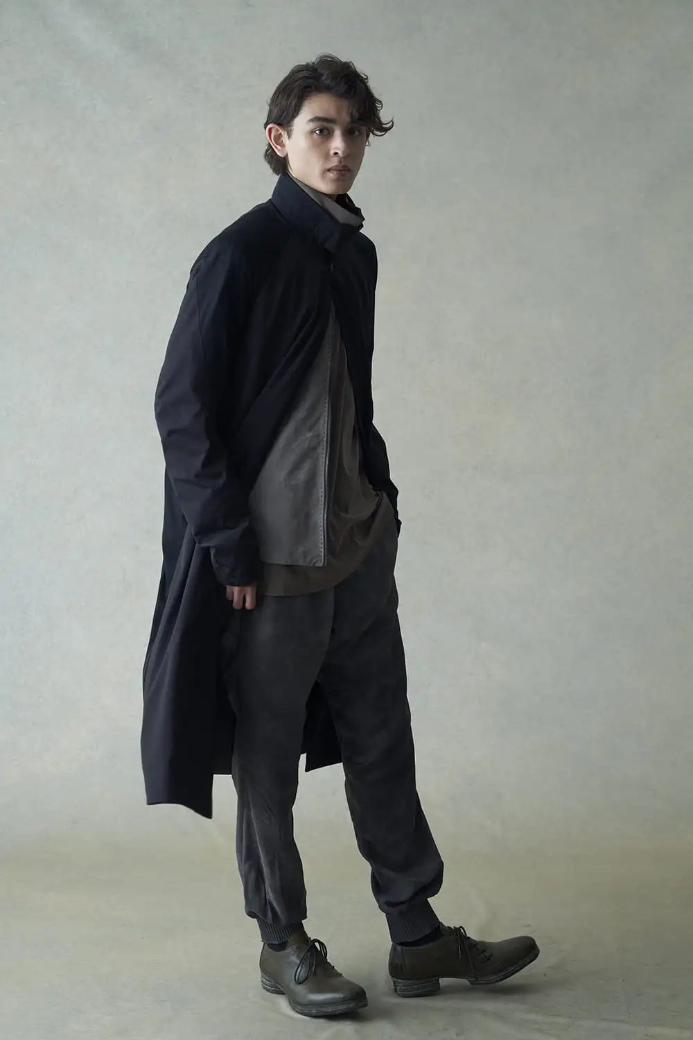 Jacket soft nubuck cow leather Slate Gray