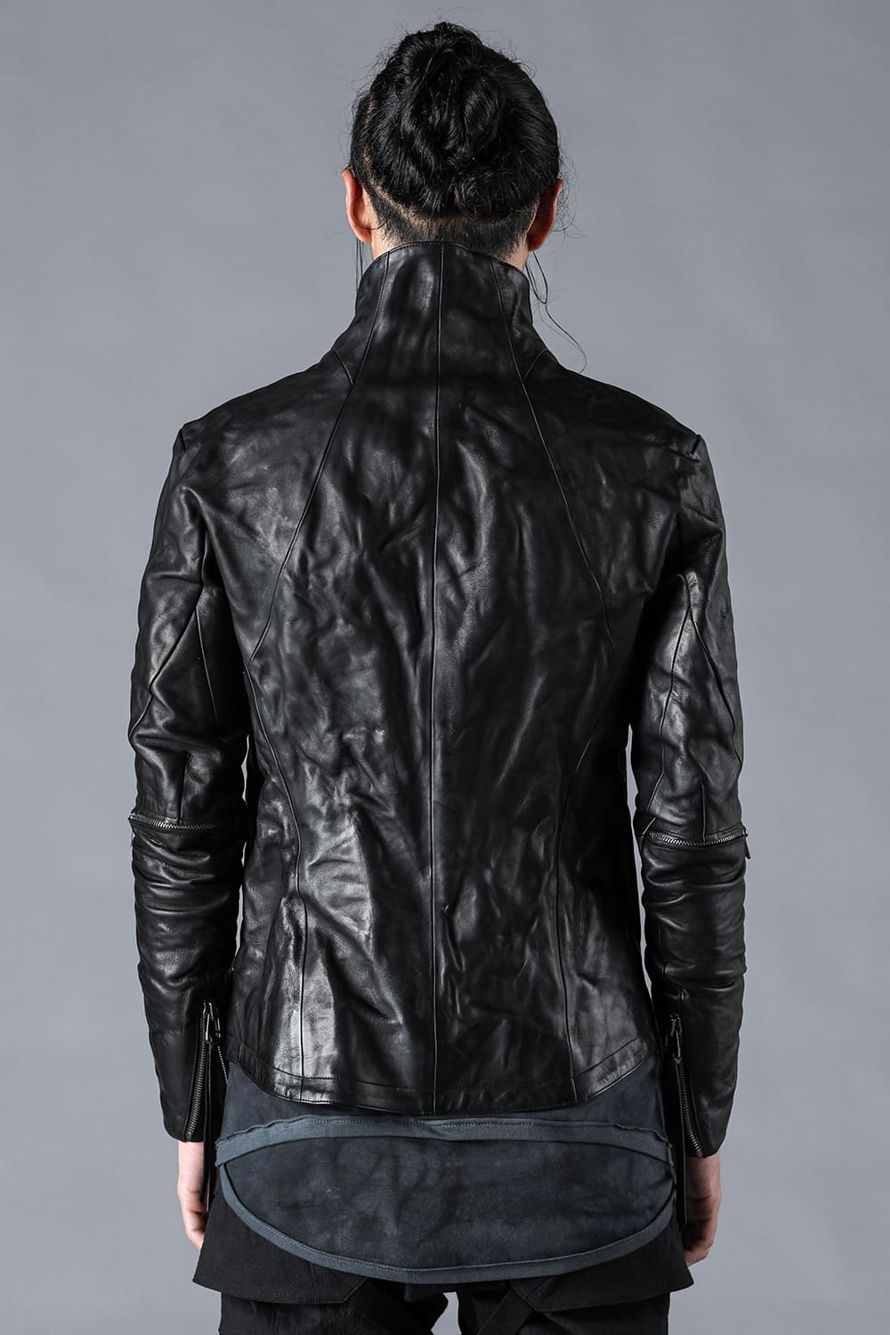 Wジッパーホースレザージャケット