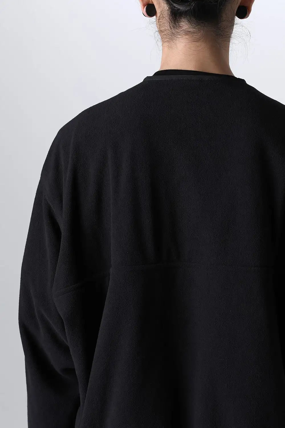 back gusset sleeve full zip fleece jacket.(solid)