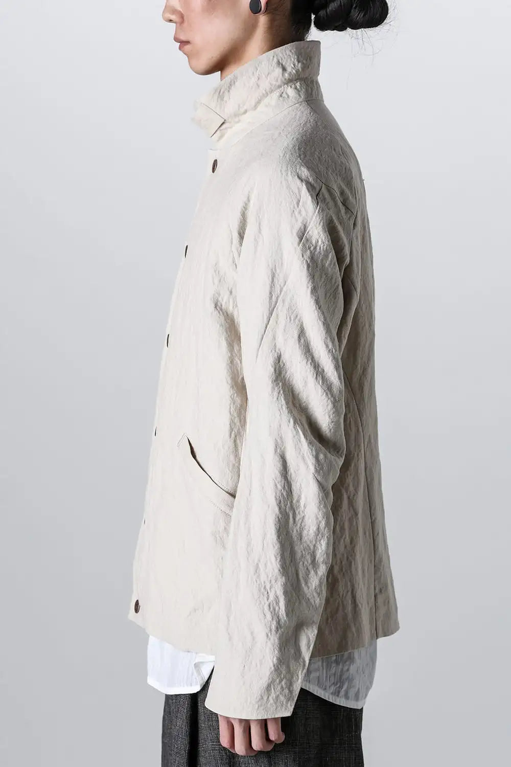 ジャケット カナパコットンメタルシュリンク