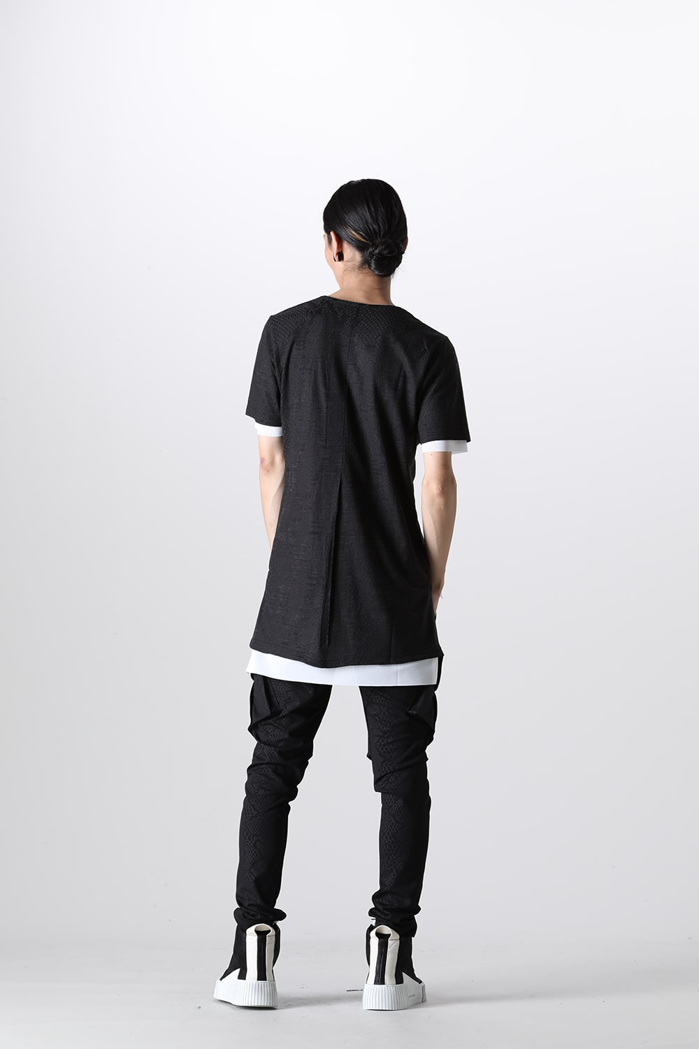 Layered Petit Frill T-Shirt Black&White