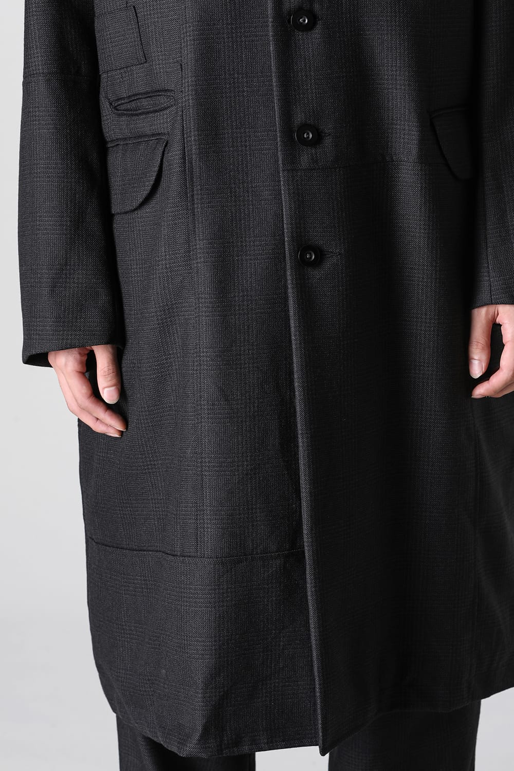 パッチワーク リラックス フィット コート グレン チェック FIGS