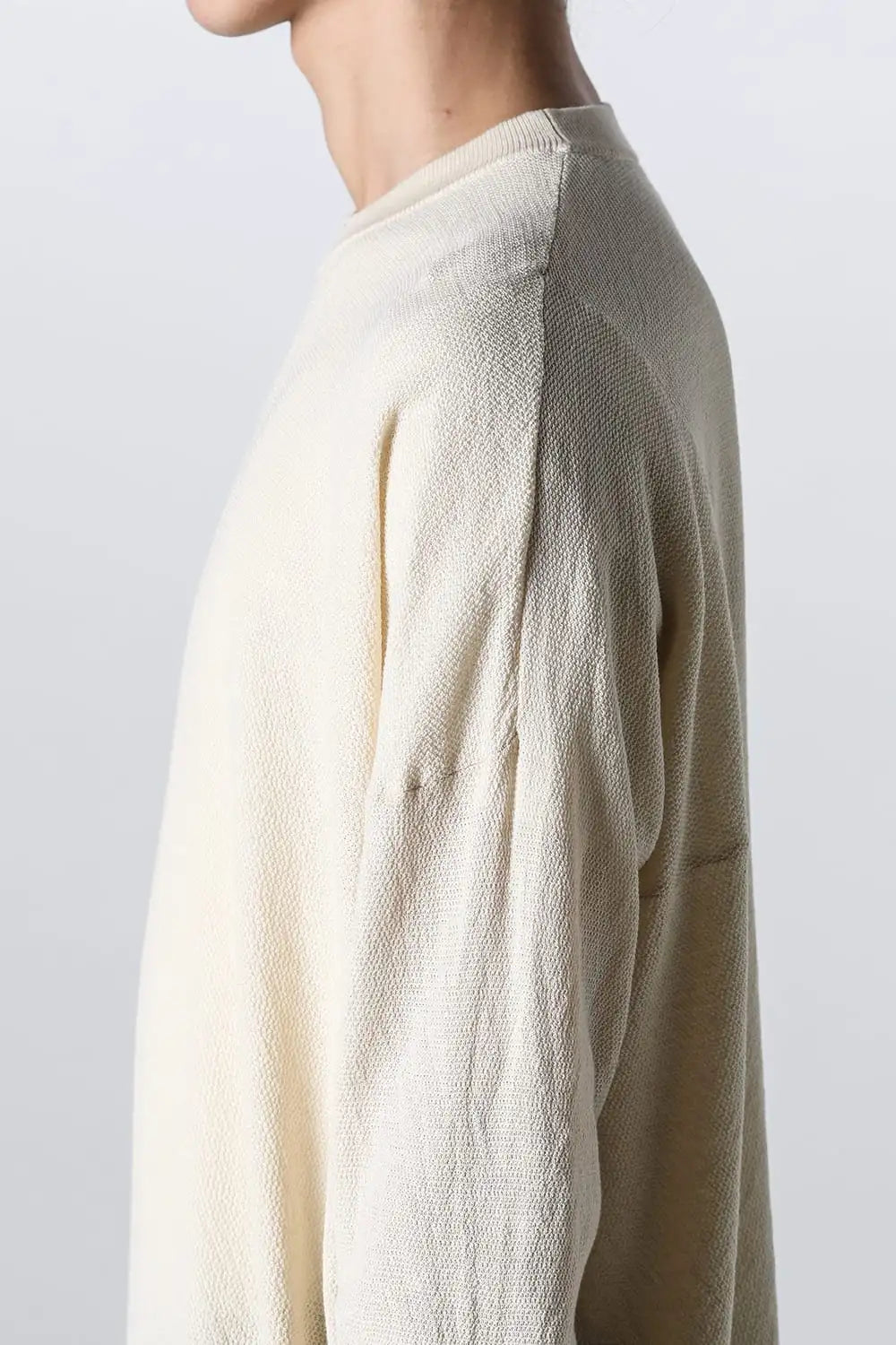 プルオーバーニット コットンリネンシルク Ecru