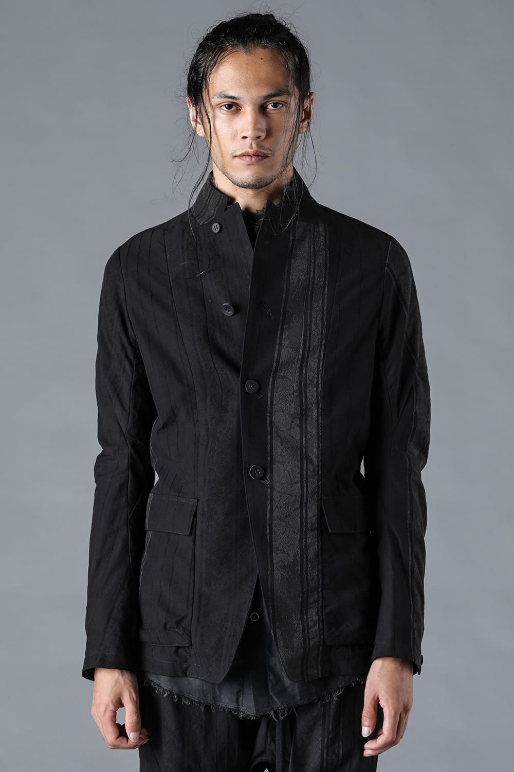 Crack Random Stripe Jacquard Jacket