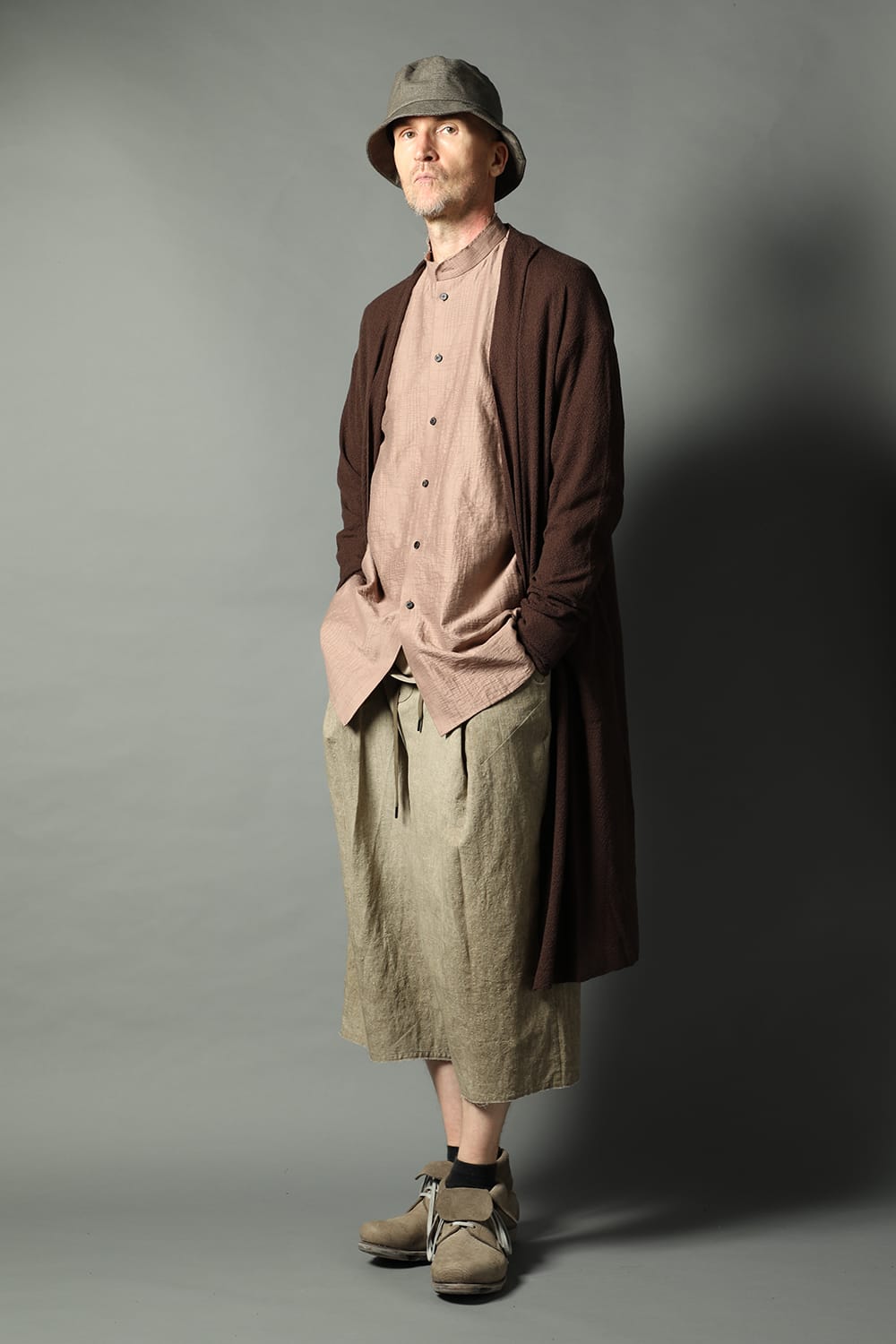 Long cardigan merino wool  Dark Brown