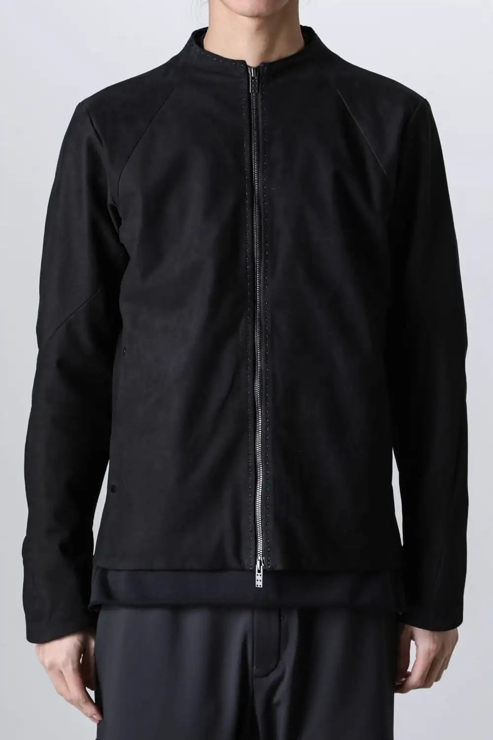 Jacket soft nubuck cow leather Black