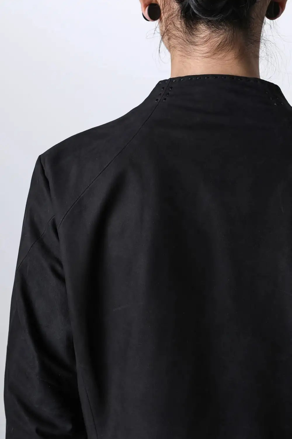 Jacket soft nubuck cow leather Black