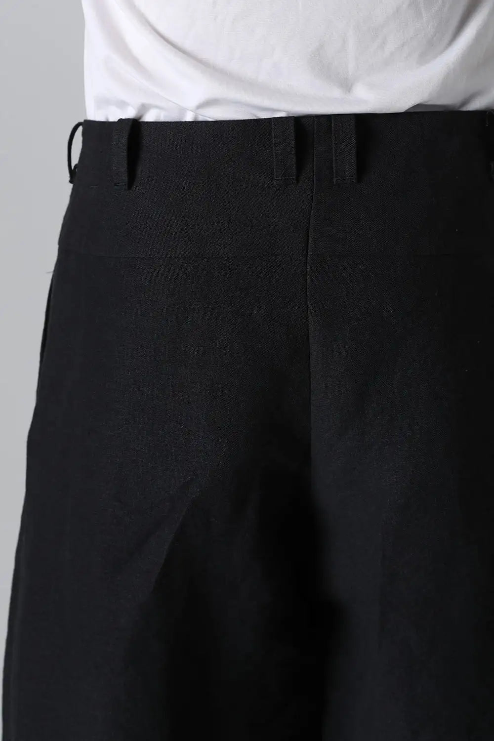 Cropped baggy pants linen / japanese paper