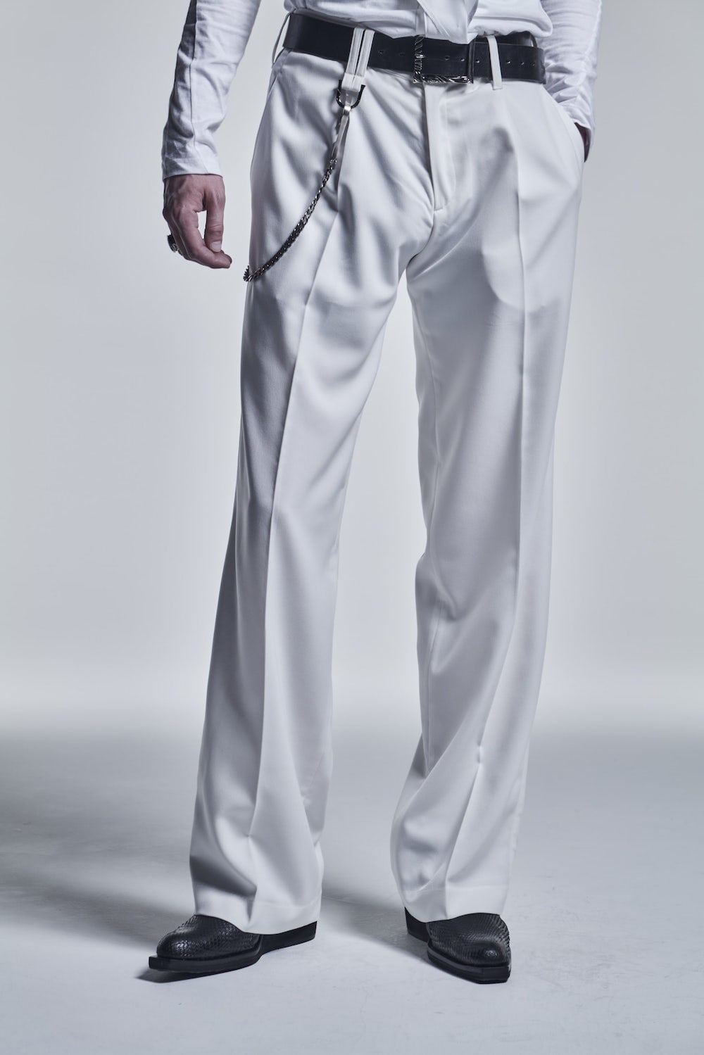 Wide Slacks White