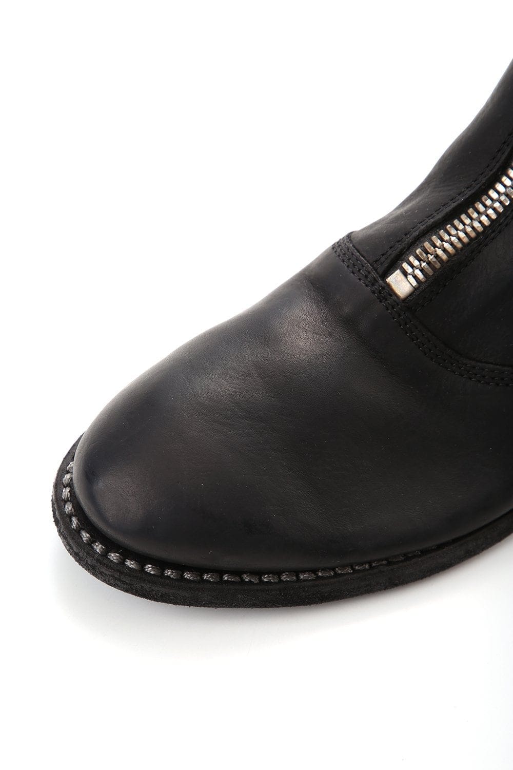 Front Zip Army Boots Single Sole - Calf Full Grain - 410