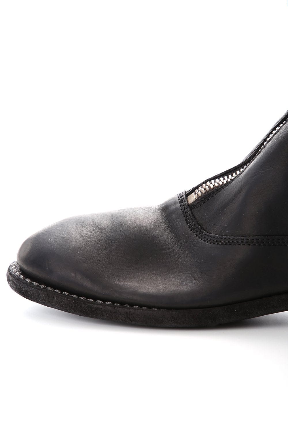 Front Zip Army Boots Single Sole - Calf Full Grain - 410