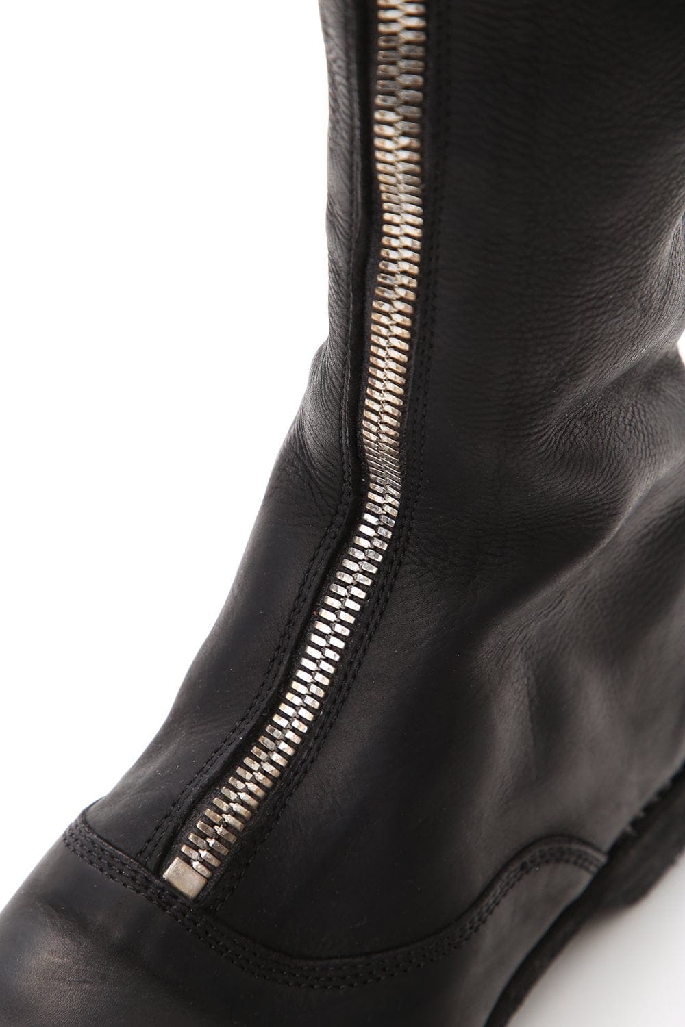 Front Zip Army Boots Single Sole - Calf Full Grain - 410