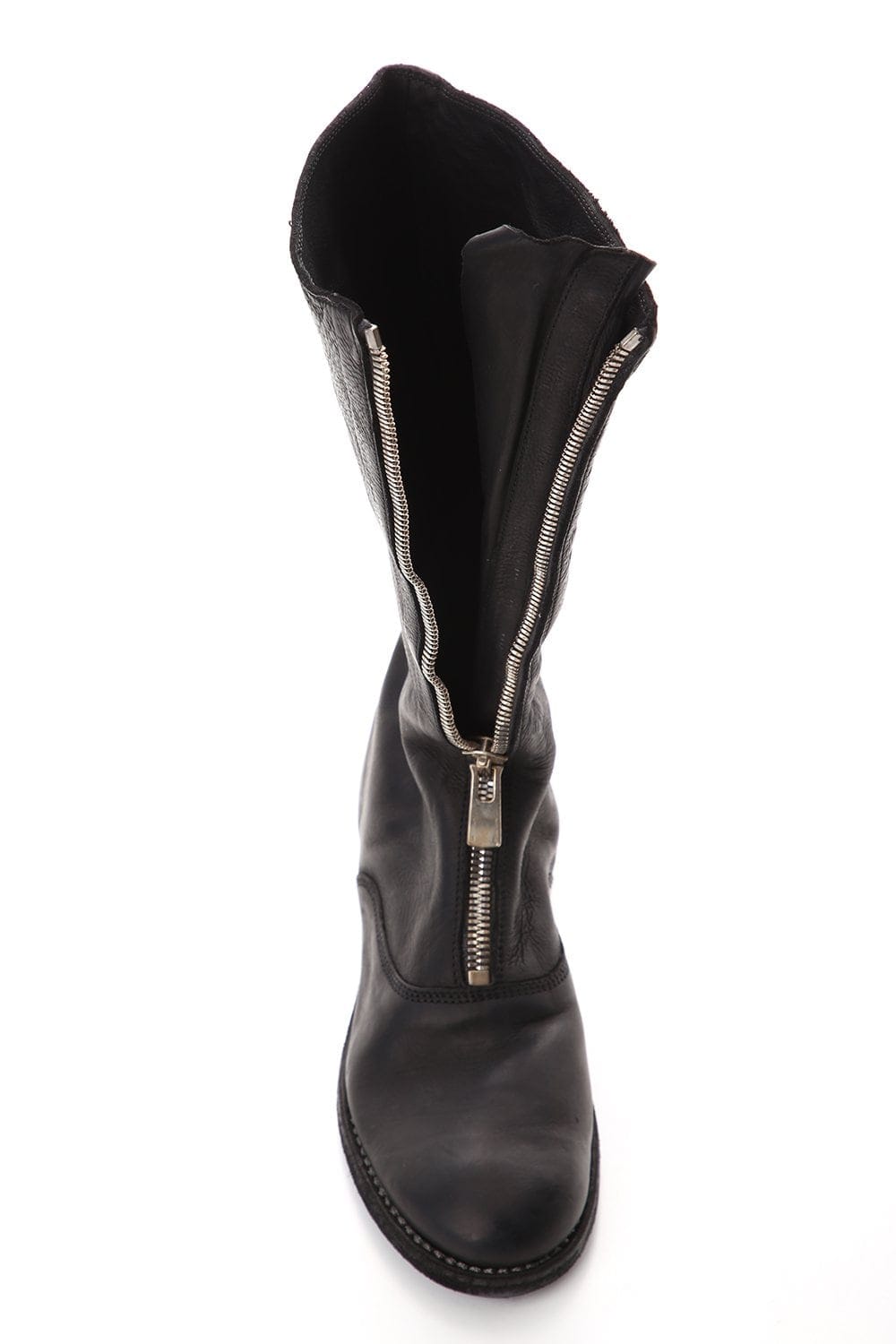 Front Zip Army Boots Single Sole - Calf Full Grain - 410