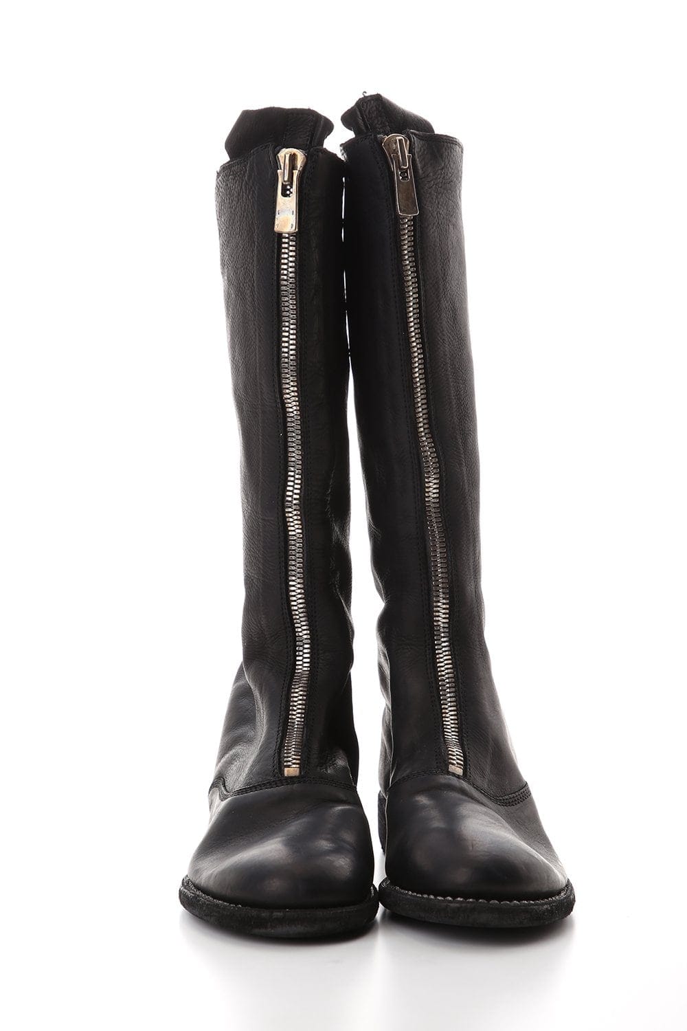 Front Zip Army Boots Single Sole - Calf Full Grain - 410