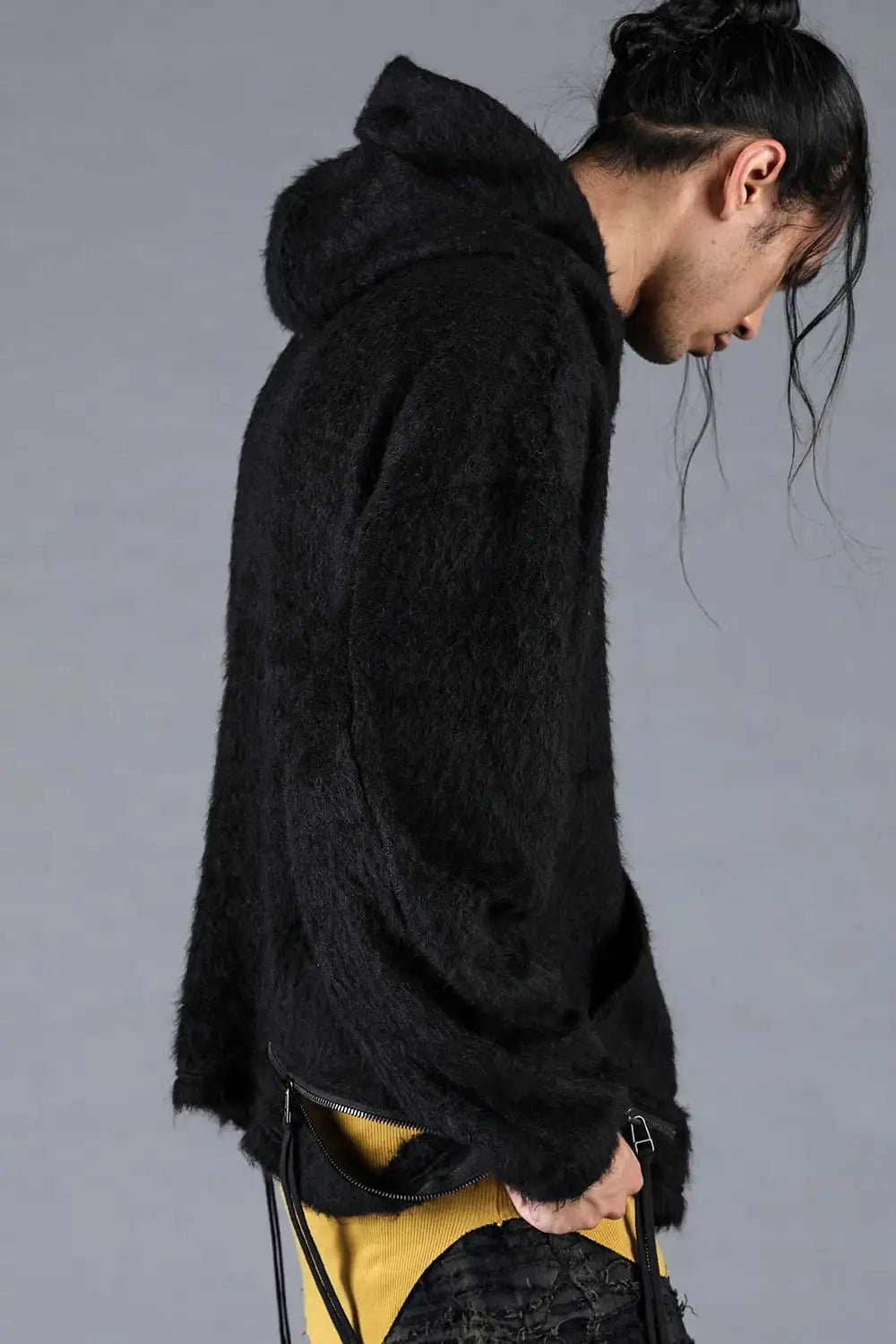 Alpaca Shaggy Oversized Hooded Pullover