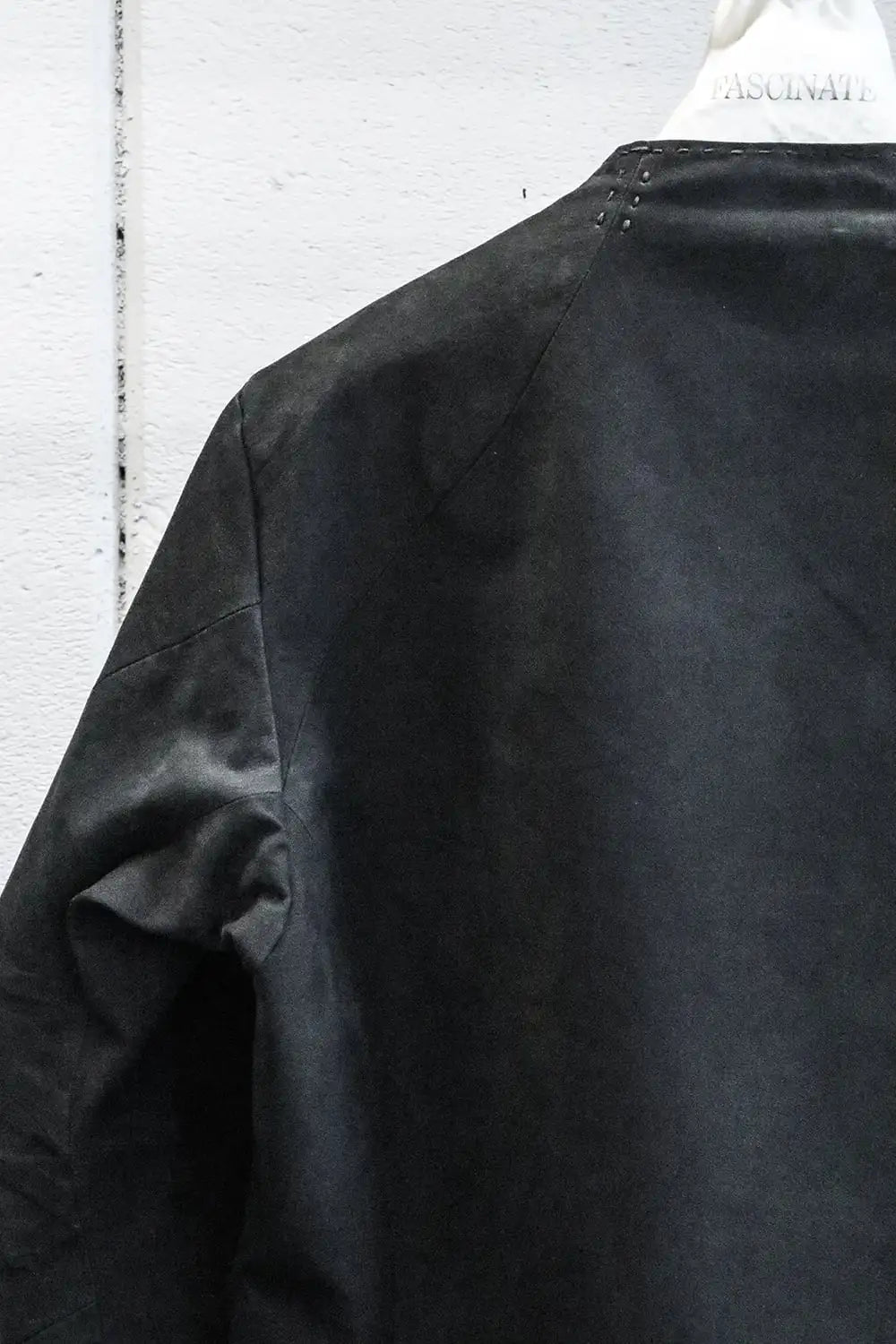 Jacket soft nubuck cow leather Black