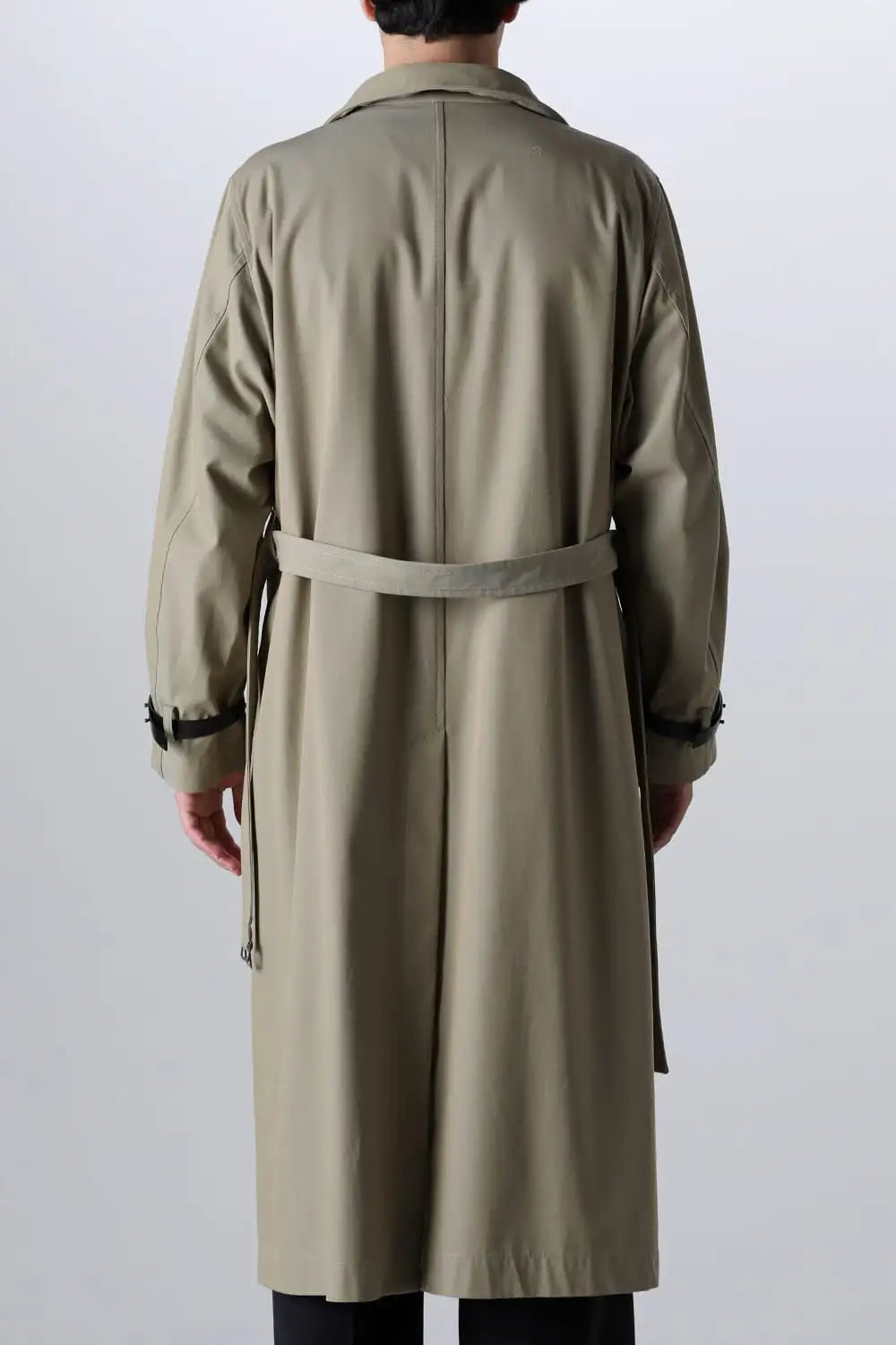 Stand Collar Coat With Leather Strap