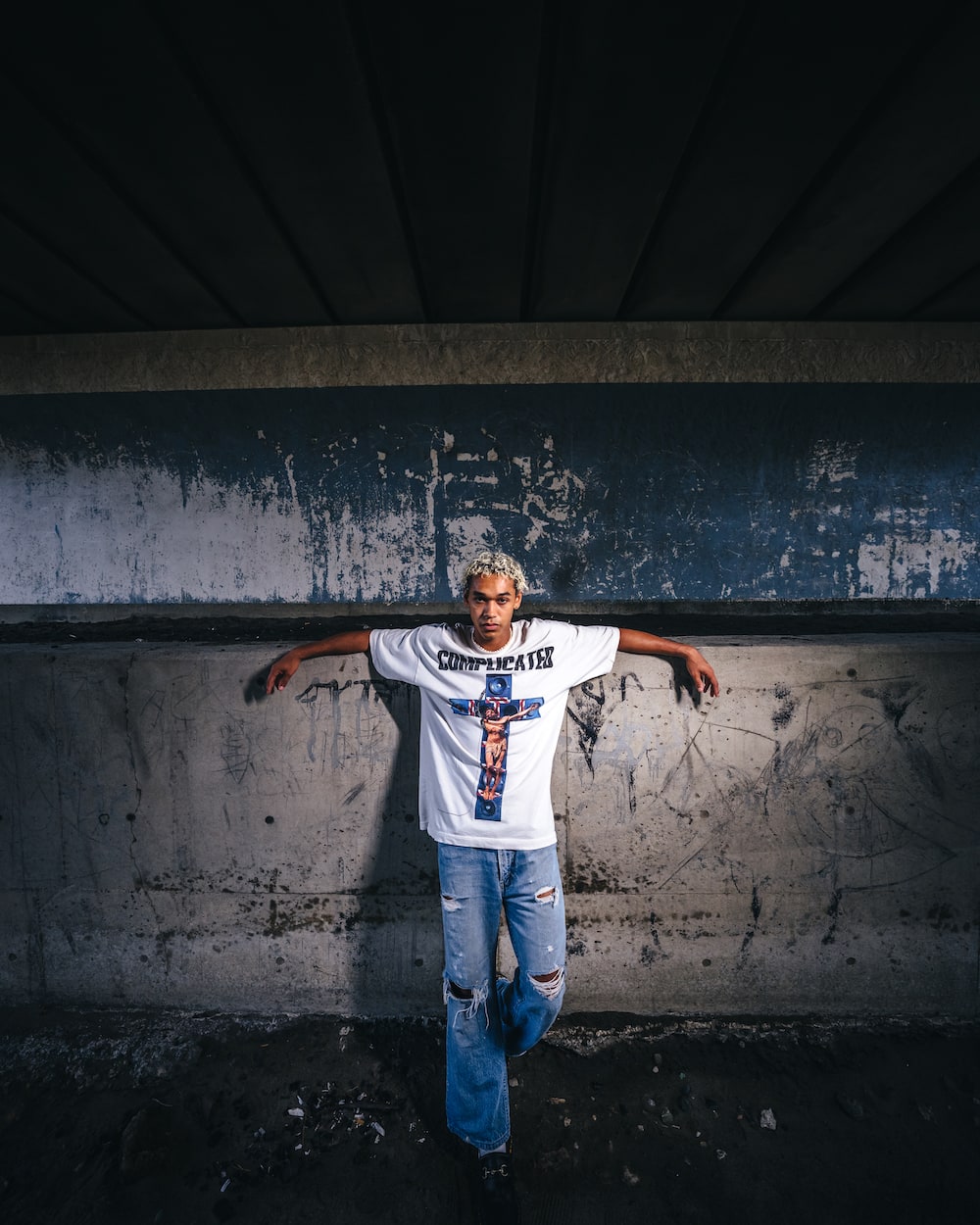 KOSUKE KAWAMURA × ©SAINT M×××××× COMPLICATED Short sleeve T-shirt