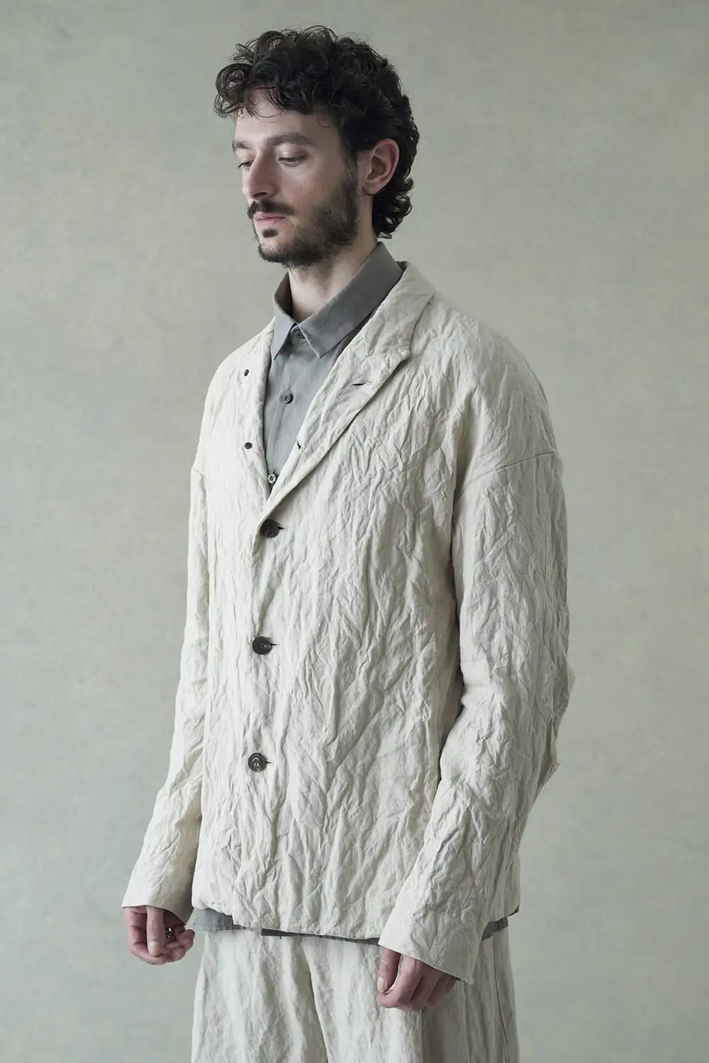 Jacket canapa / cotton metal shrink