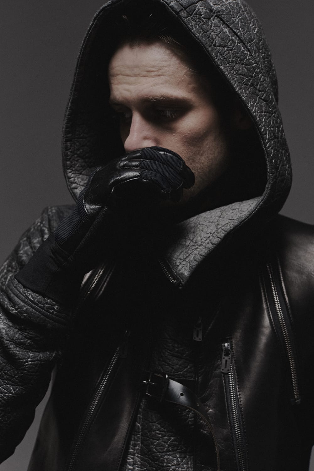 Horse Leather Vest Attached Back Pack