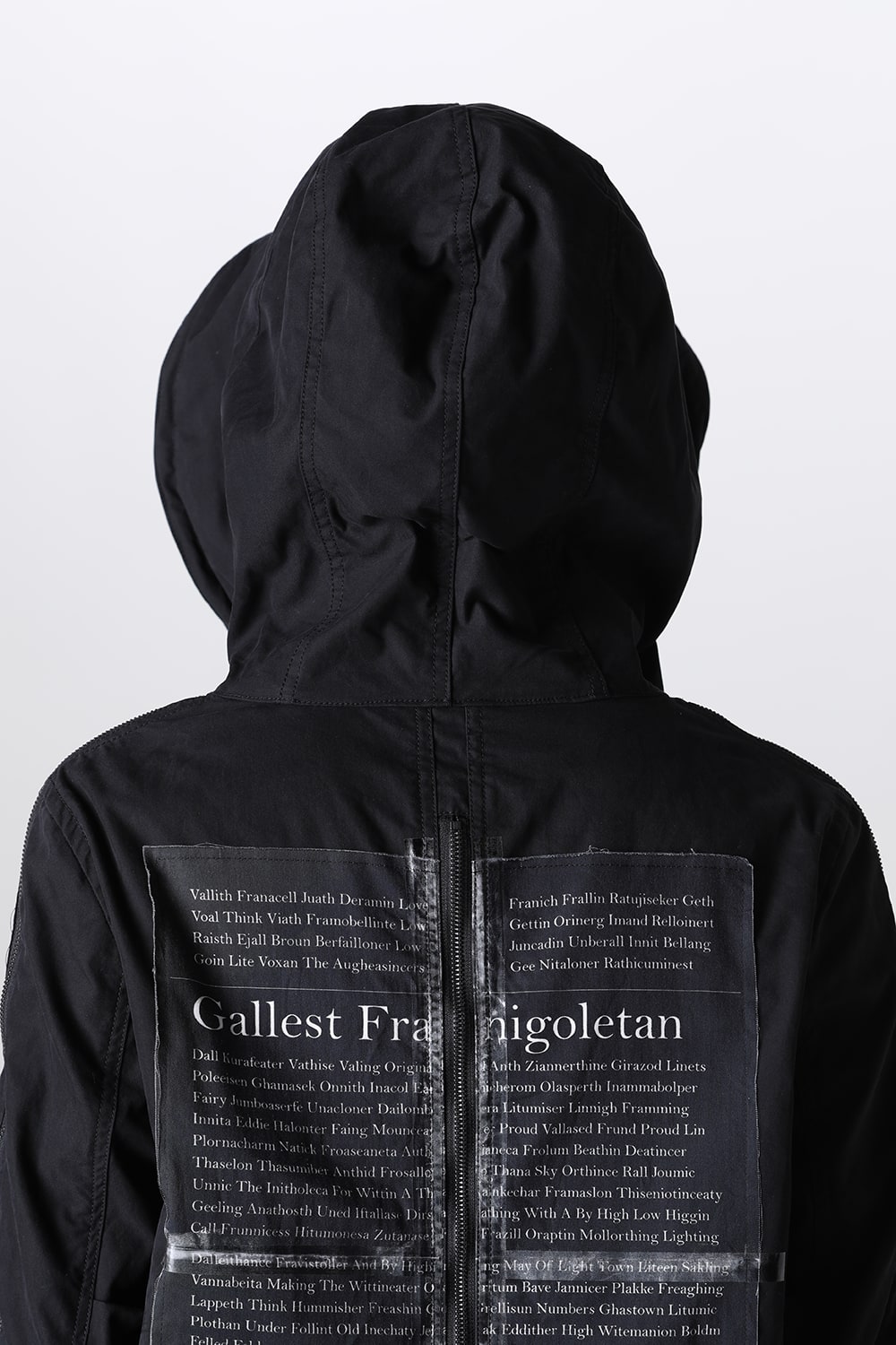 Multi Zip Military Hoodie Coat w/Printed Patches