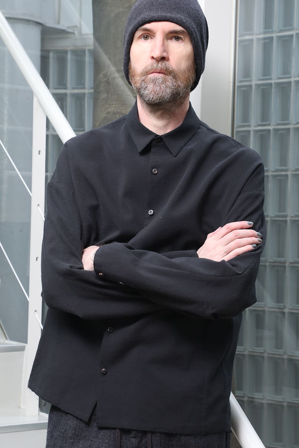 シャツ ルーズフィット コットン/シルク