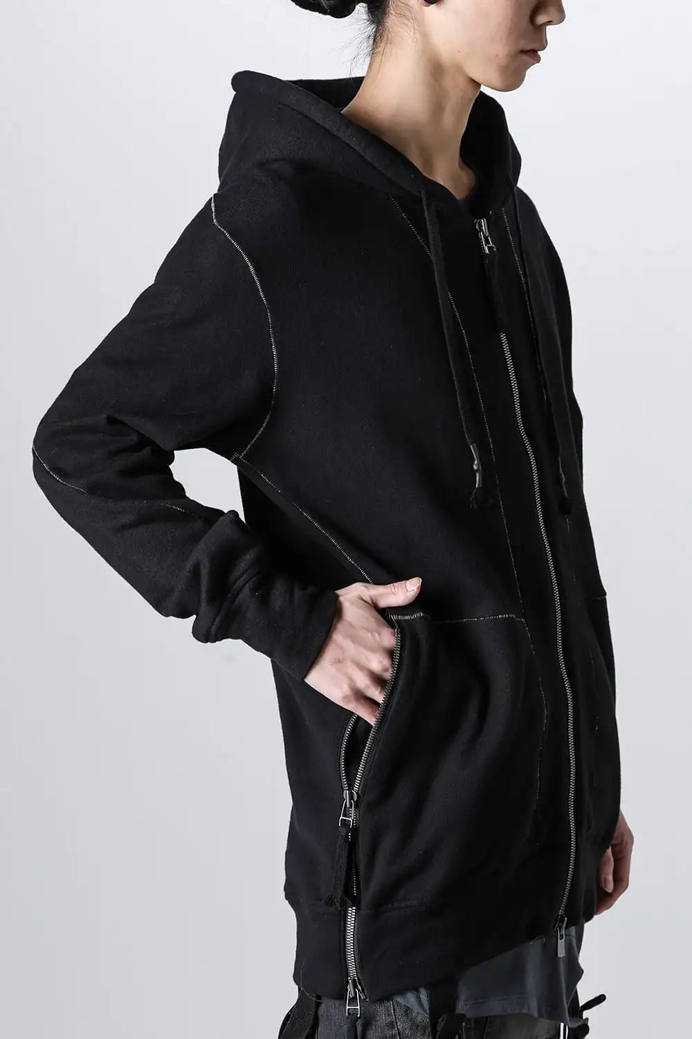 Untwisted Fleece-Lined Hooded Jacket