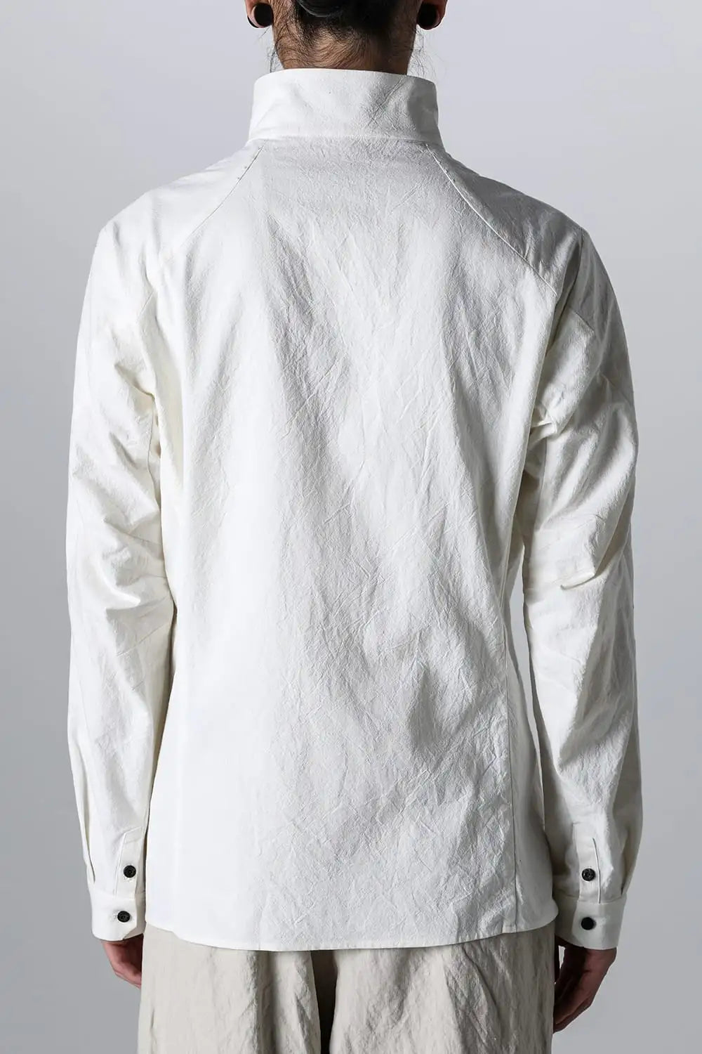 High neck shirt cotton / hemp
