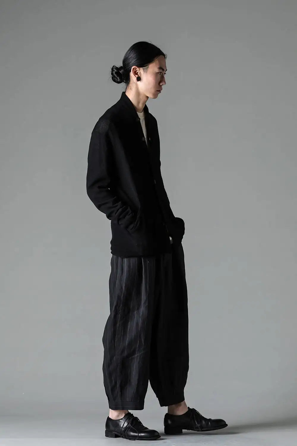Knit cardigan cotton / linen / silk Black