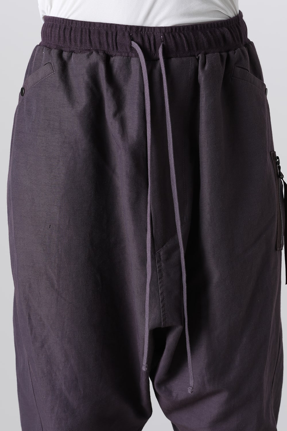 Nylon/Cotton Grosgrain Sarrouel Pants Sepia