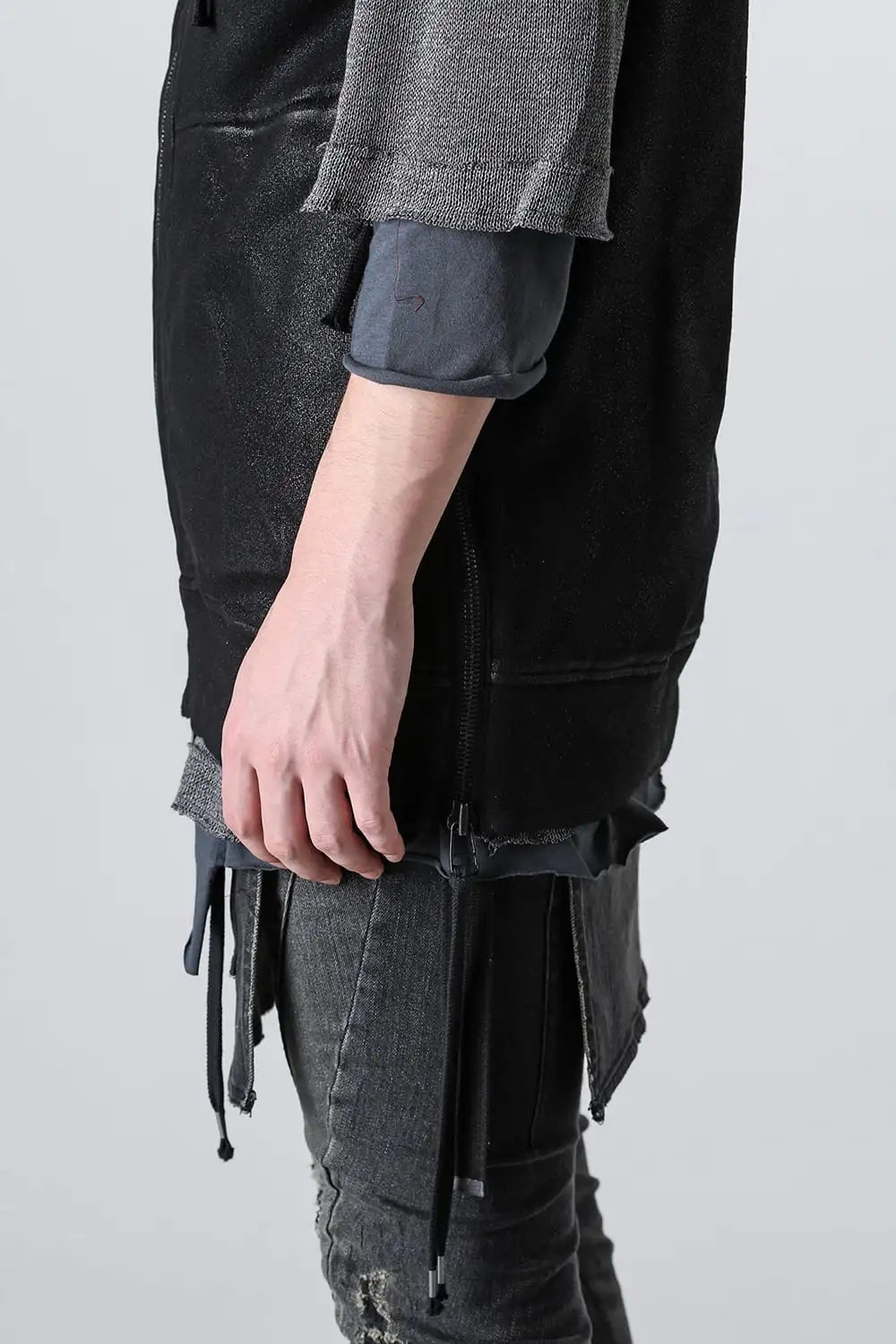 Untwisted Fleece-Line Coate Hooded Vest