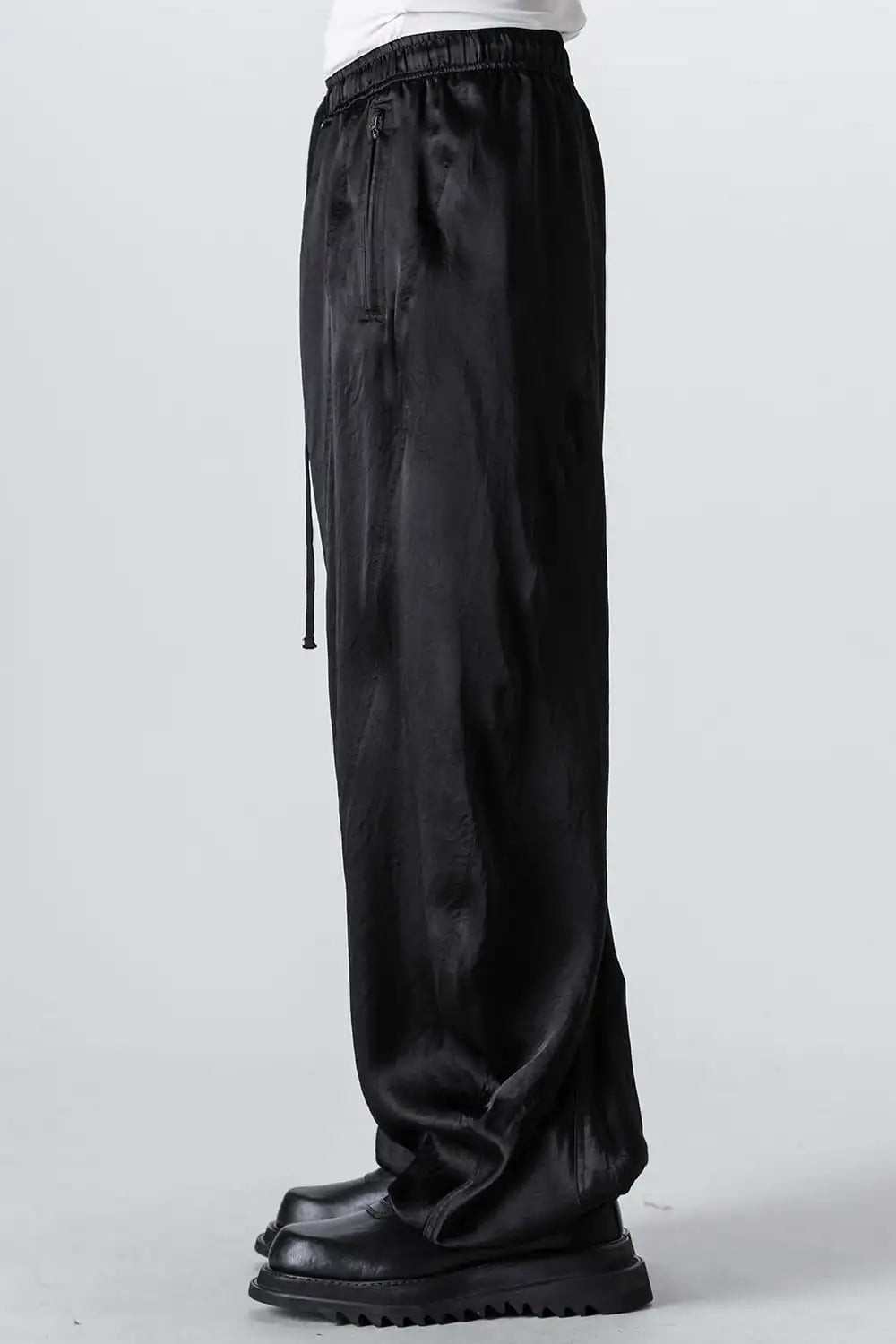 Acetate Vintage Satin Twisted Wide Pants