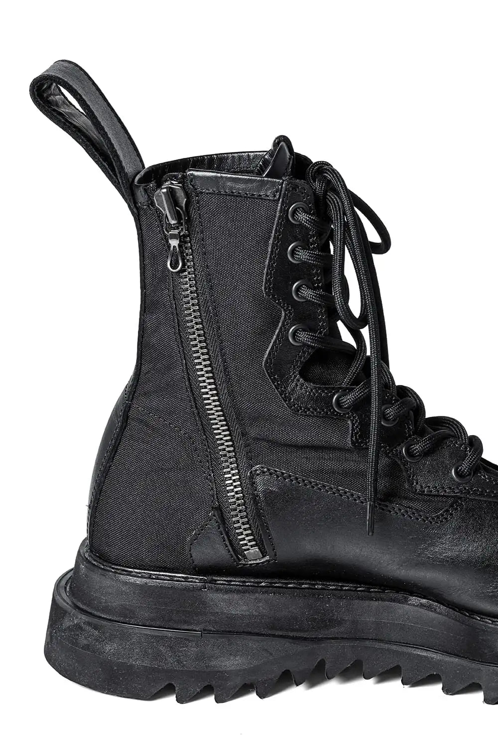 Cow Skin Lace Up Boots