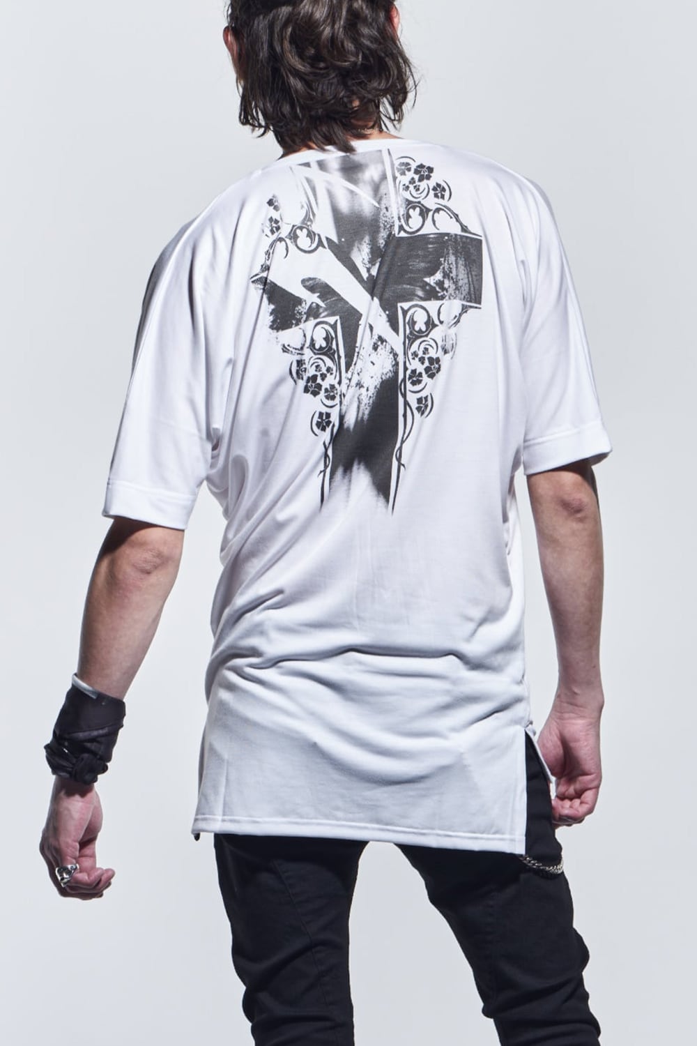 ドルマン Vネック Tシャツ ホワイト