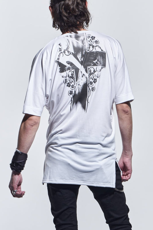 ドルマン Vネック Tシャツ ホワイト