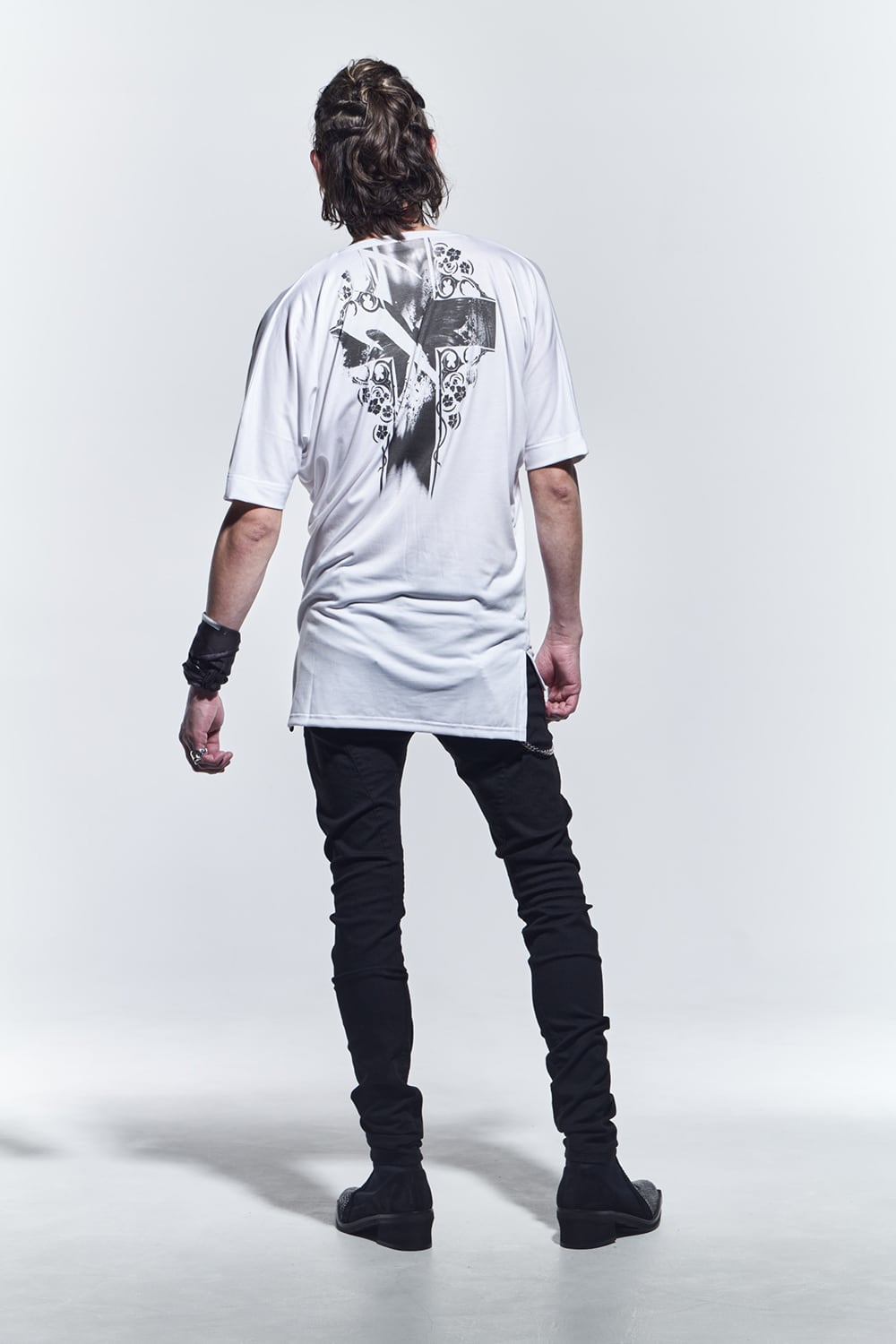 ドルマン Vネック Tシャツ ホワイト