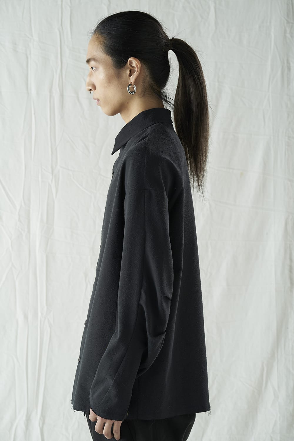 シャツ ルーズフィット コットン/シルク