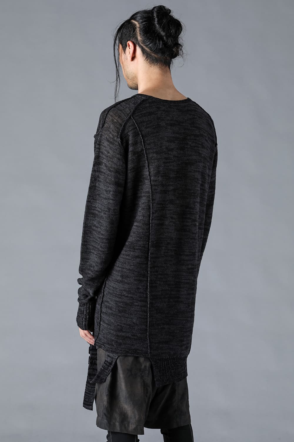 リネンニットWオープンカーディガン