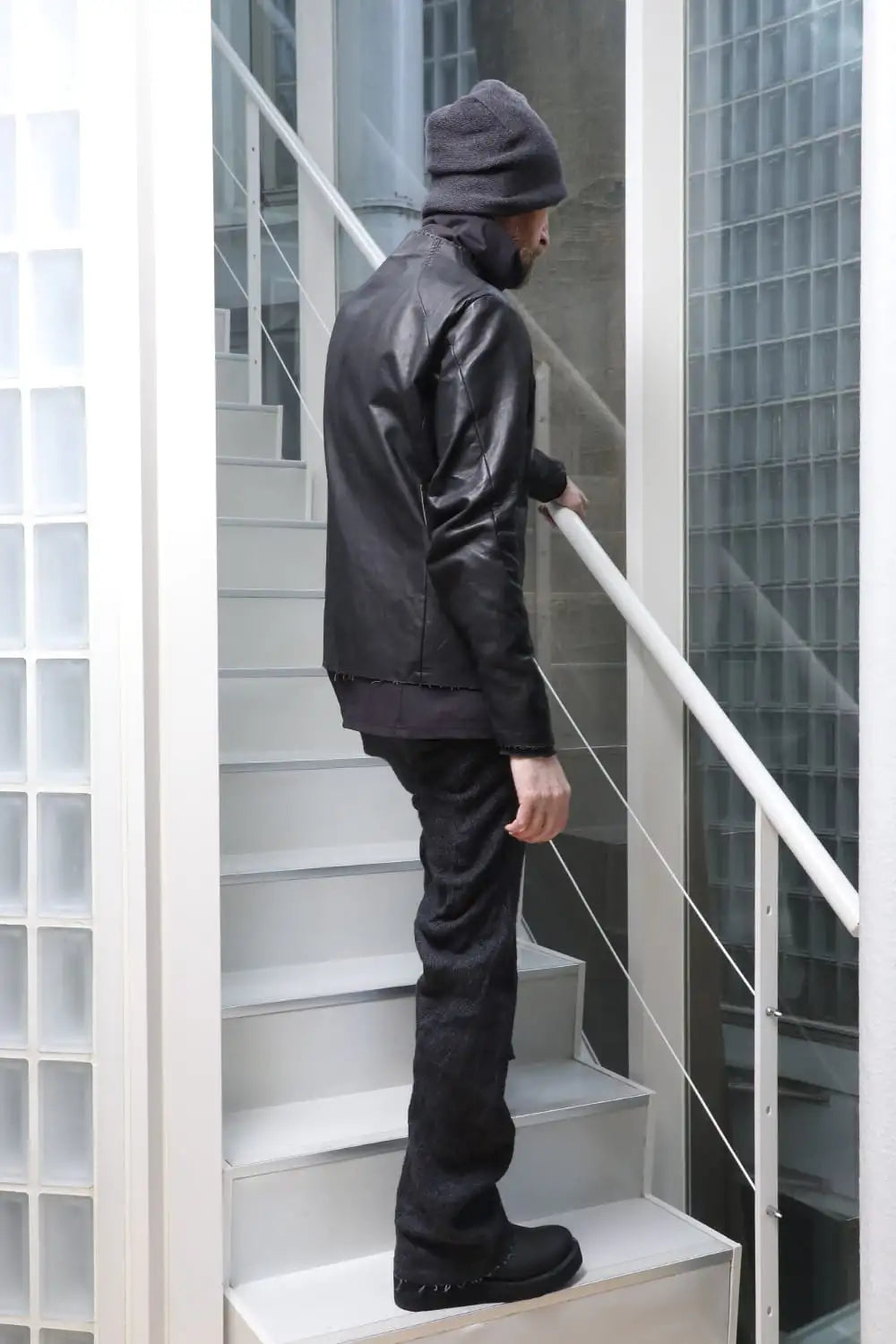 Leather  jacket  calf / silk   bonded