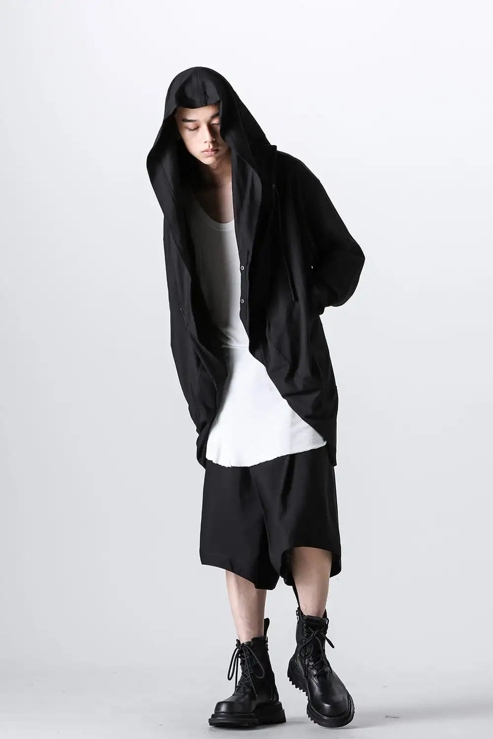 Cotton / Modal Jersey Long Cardigan