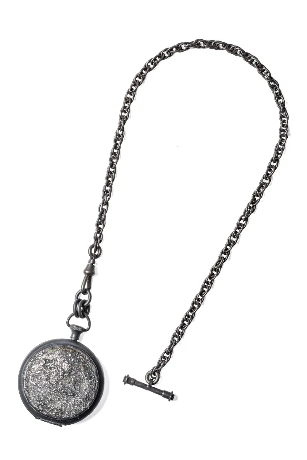 Meteoritic Texture Pocket Watch Style Pendent 04