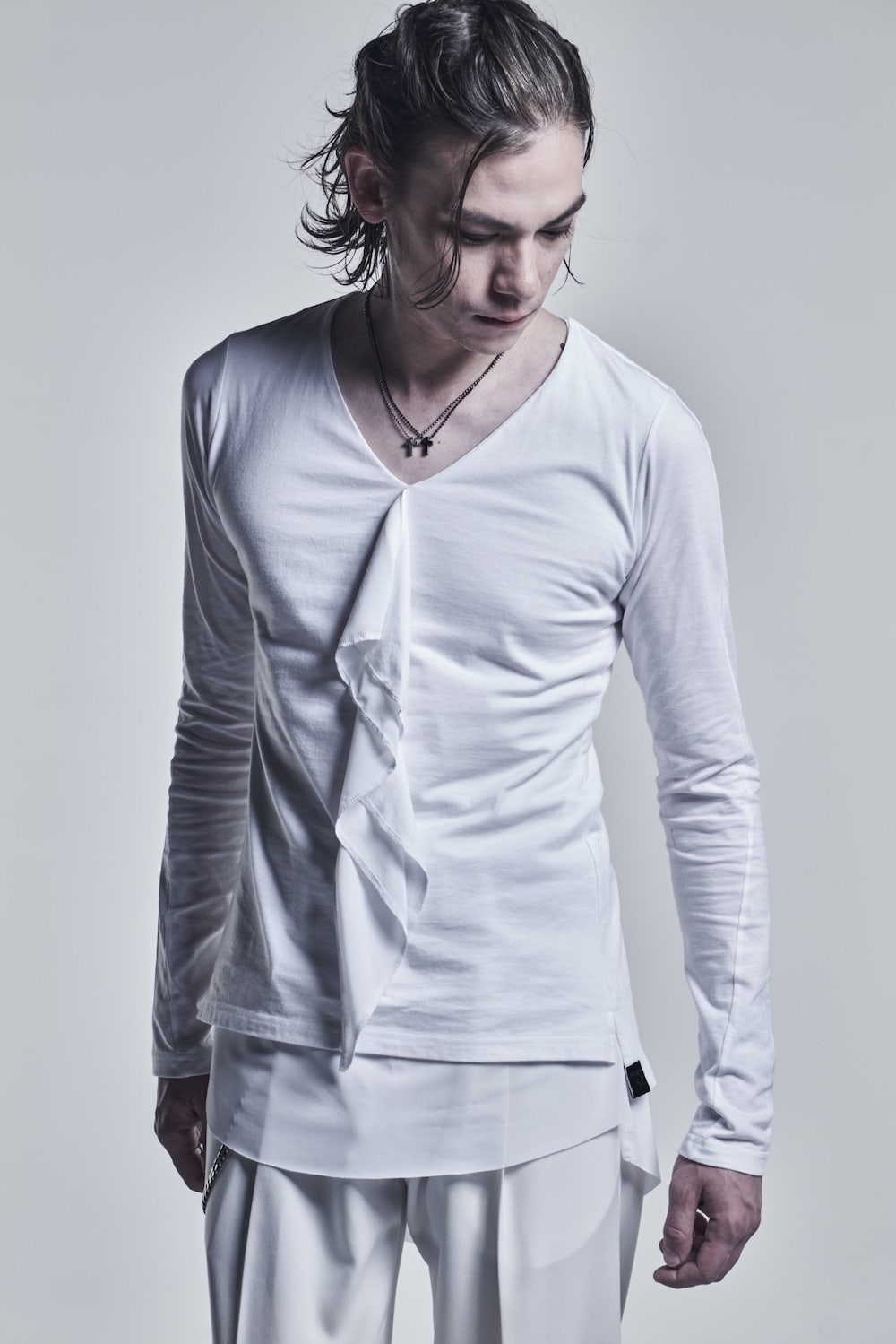 Layered Frill T-Shirts White/White