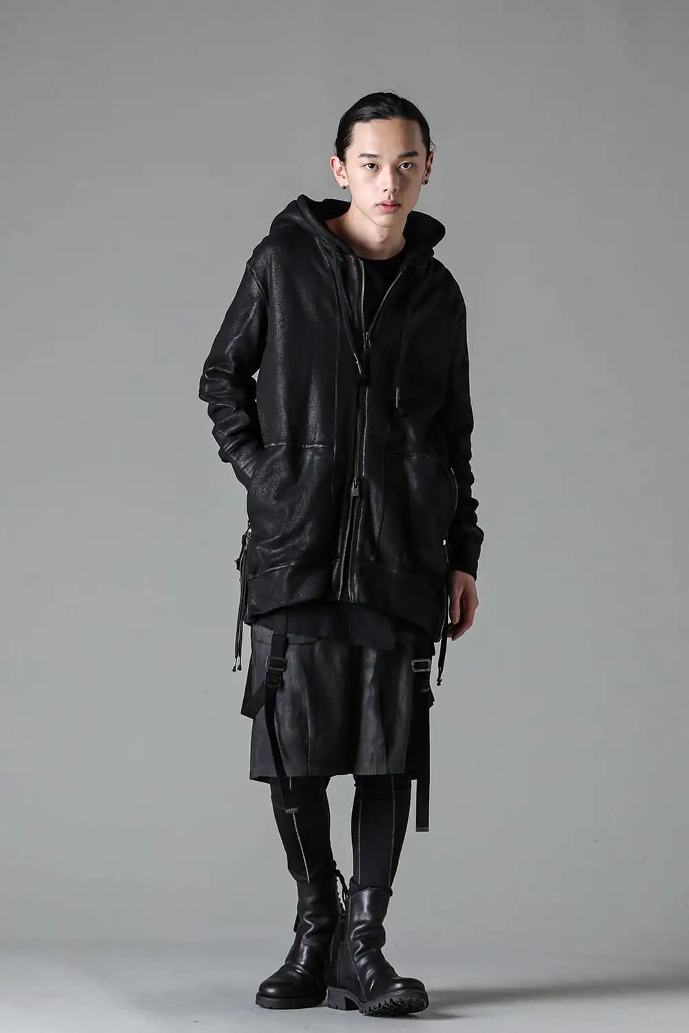 Untwisted Fleece-Lined Coating Hooded Jacket