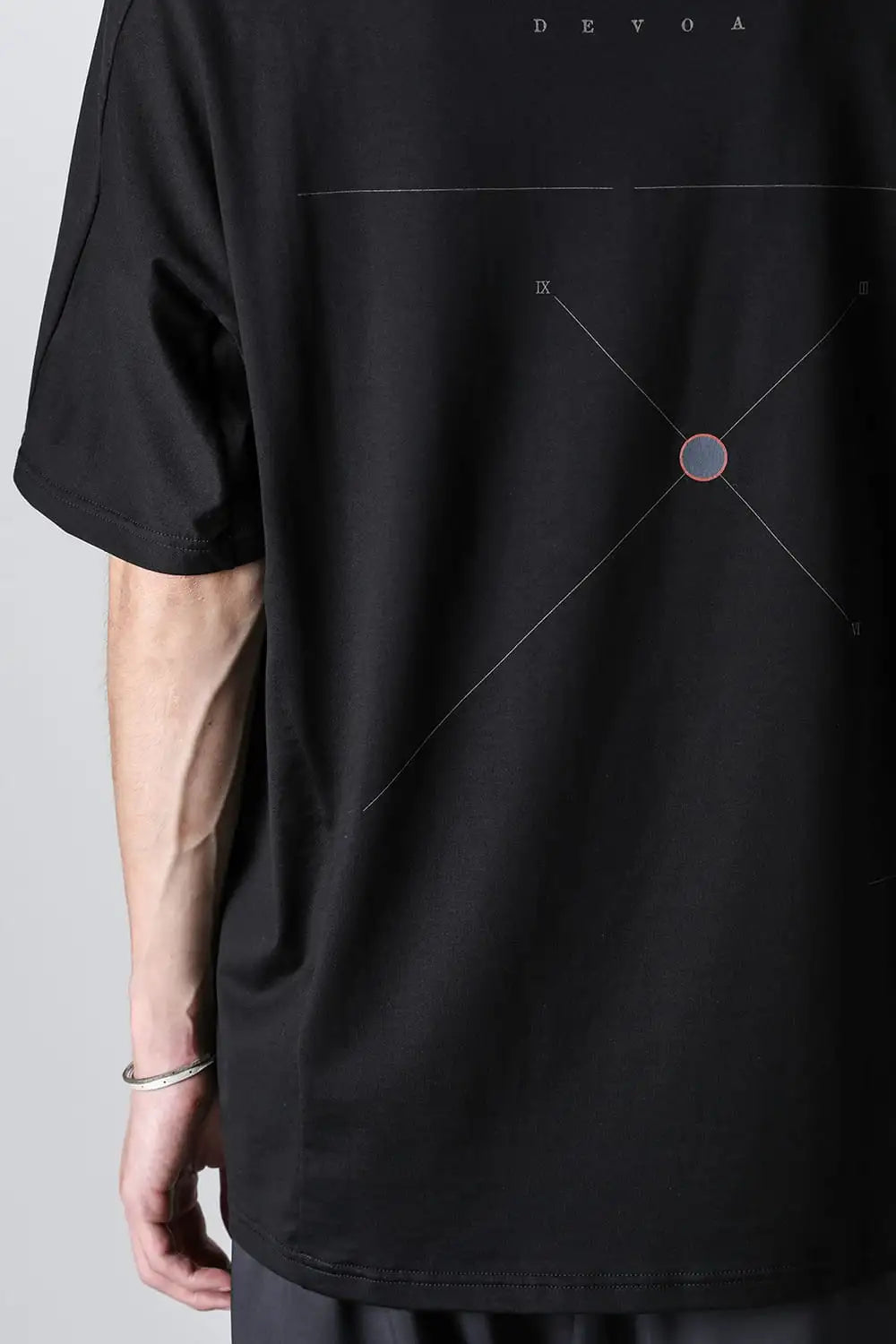 Short sleeve astronomy print B Black